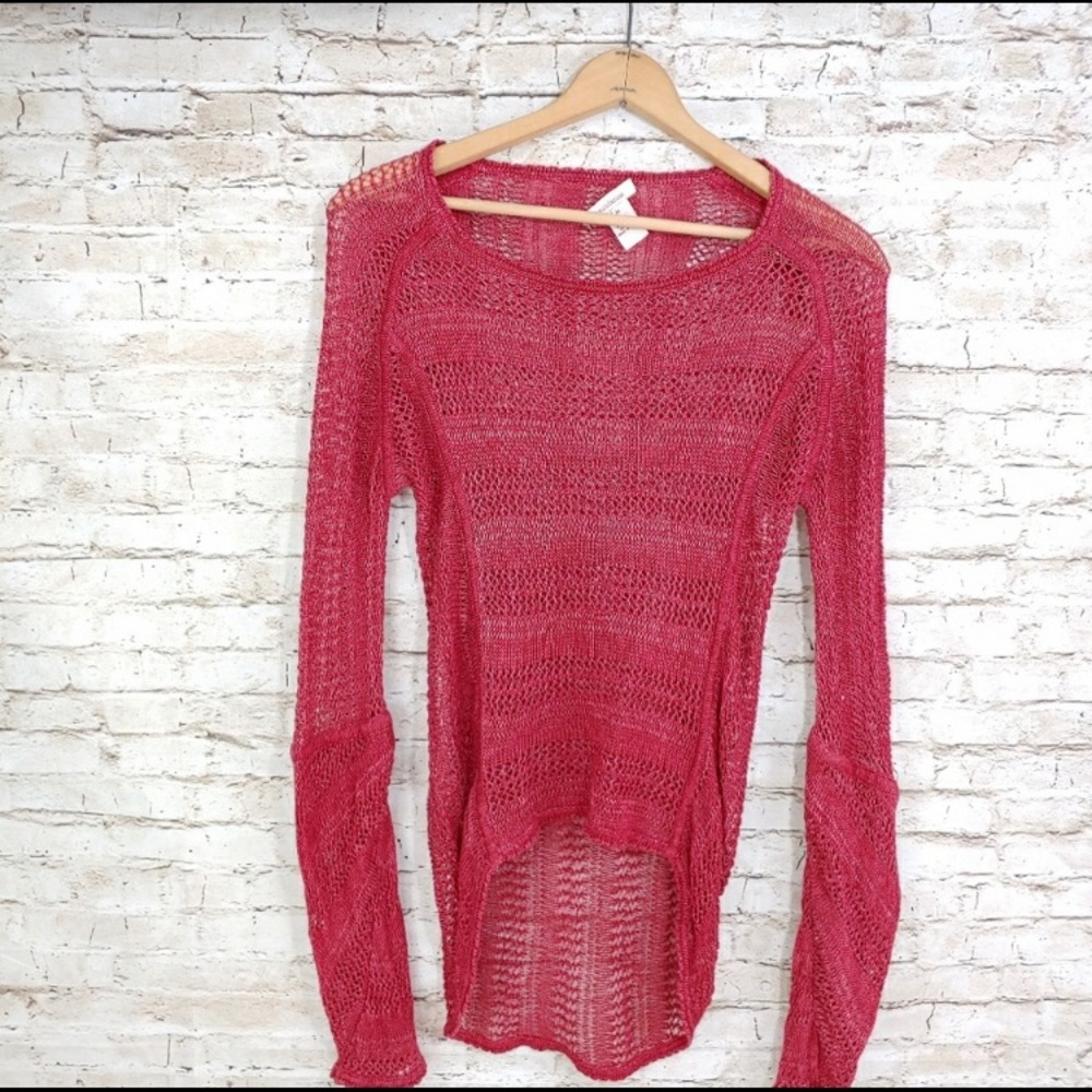 SUNDANCE LINEN TOP. Pink medium.